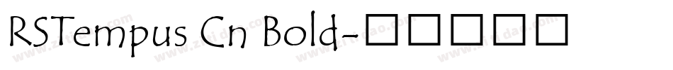 RSTempus Cn Bold字体转换
